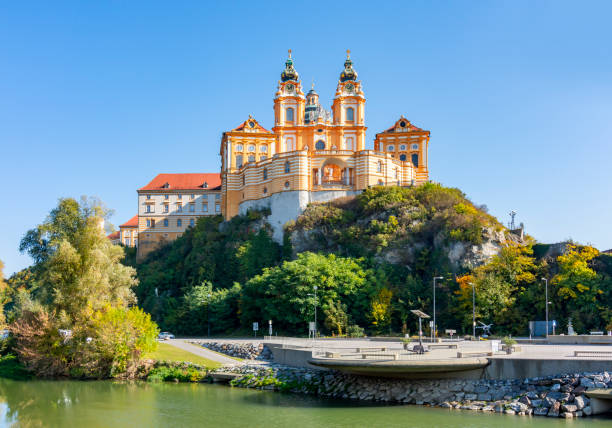 istock Melk abbey in Wachau valley, Austria 1351494185