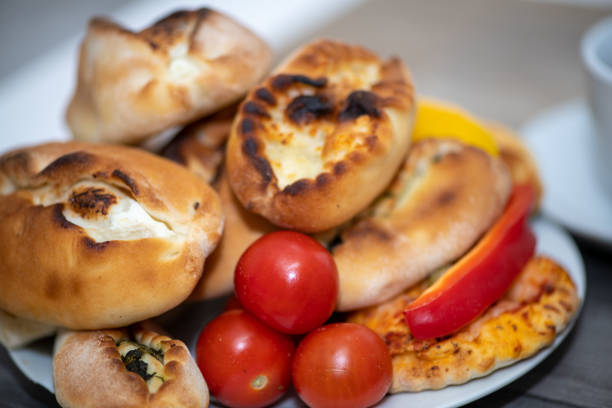 istock Breakfast monkish with zaatar middle eastern Arabic cuisine on a wooden background 1351494838