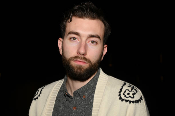 istock White man in beard portrait at night 1351498501