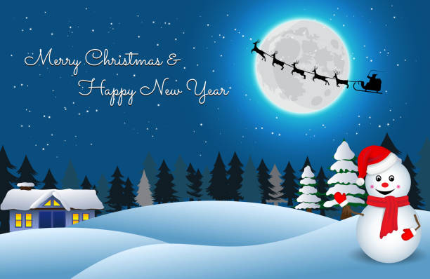 istock set of realistic christmas background or snowman with santa hat on snowy background. eps vector 1351499389