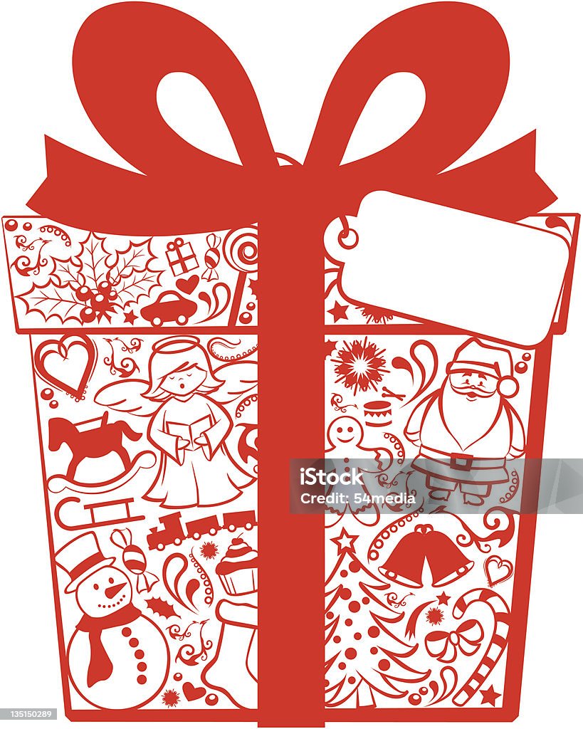 Weihnachts-Geschenk-box - Lizenzfrei Schaukelpferd Vektorgrafik