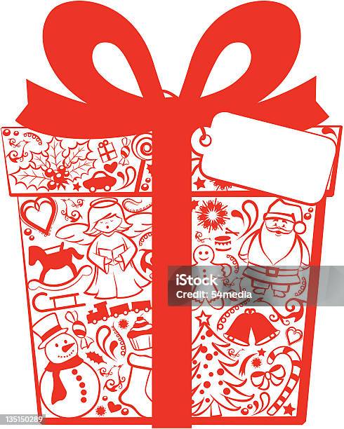 Weihnachtsgeschenkbox Stock Vektor Art und mehr Bilder von Schaukelpferd - Schaukelpferd, Advent, Band