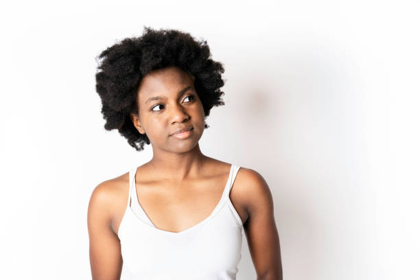 istock Young African Woman Isolated On White Background 1351503882