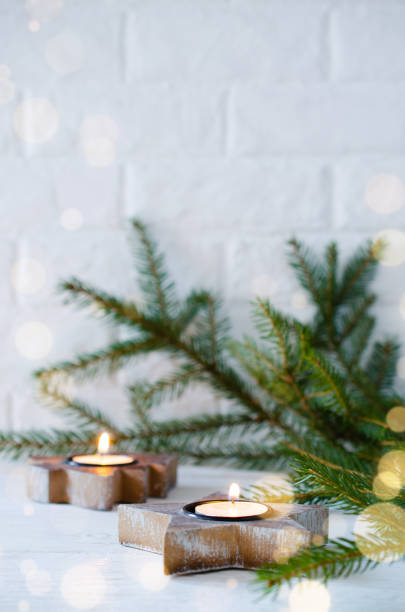 istock Christmas minimalistic decor in Scandinavian interior 1351512817