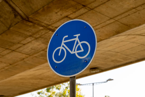 istock Bicycle Traffic Sign of a Cycle Path 1351518622