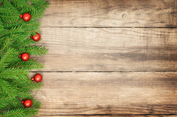 istock Christmas wooden background 1351522699