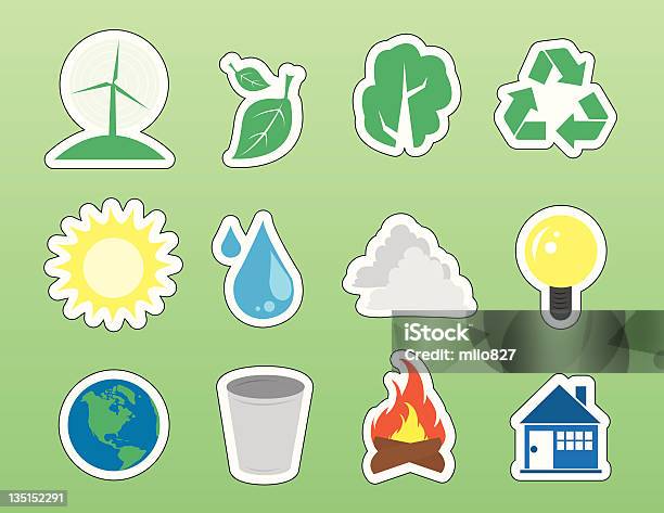 환경경영 아이콘크기 스티커 목재-재료에 대한 스톡 벡터 아트 및 기타 이미지 - 목재-재료, 물, 연료 및 전력 생산