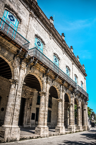 House Archway With Terraces In Havana, Cuba