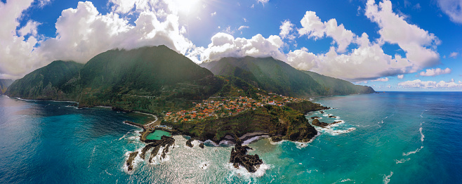 Seixal Madeira Island Portugal Aerial view