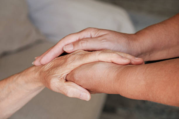 istock Senior lady with professional caregiver. 1351530697
