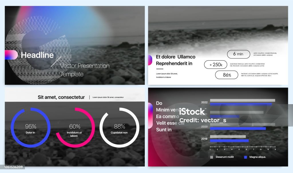 Slide View Example Presentation And Slide Layout Template Slide From Set 12 Stock ...