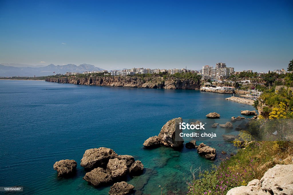 Muito popular touristic cidade de Antalya no Sul da Turquia - Royalty-free Ao Ar Livre Foto de stock