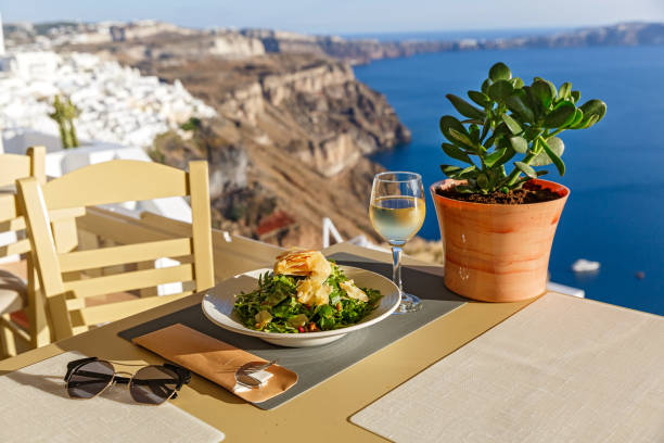 istock Dinner at a restaurant overlooking the sea 1351543701