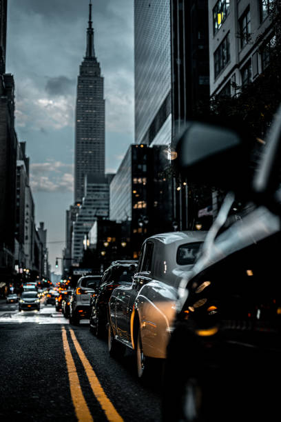 The New York iconic buildings  seen at dusk