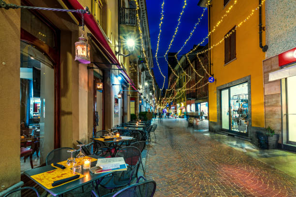 istock Old town of Alba  in evening. 1351554952