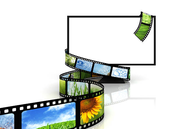 istock Film around blank TV 135155496
