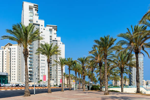 istock High-rise modern buildings under blue sky in Ashdod, Israel. 1351554970
