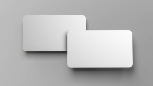 istock Realistic blank business card illustration for mockup 3d rendering 1351558629