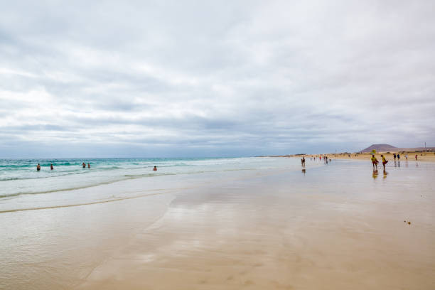 istock Furteventura beach and cloudy sky 1351566255