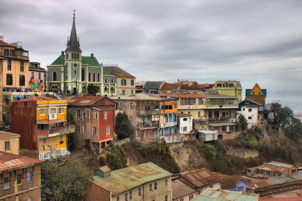 istock Panoramic view of Cerro Concepcion in Valparaiso, Chile 1351567380