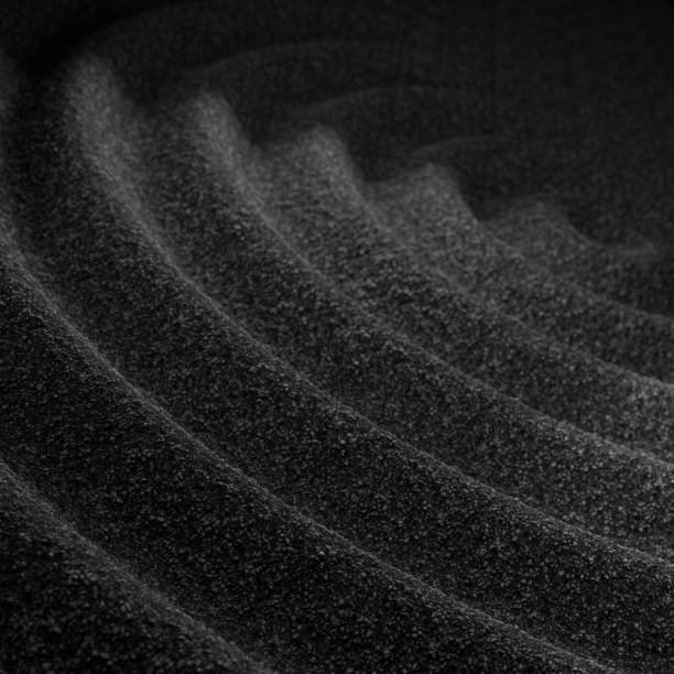 Black Sand Textured Dune Wave Background Black Sand Textured Dune Wave Background, Product Showcase, Cosmetic, Stage, Platform black sand stock pictures, royalty-free photos & images