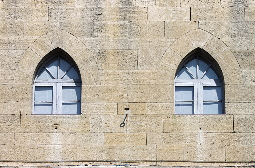 Old lancet arch window