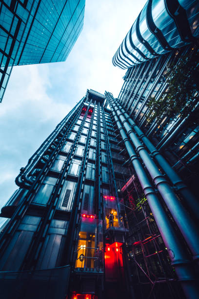 detalle del edificio lloyd's - u s bank tower fotografías e imágenes de stock