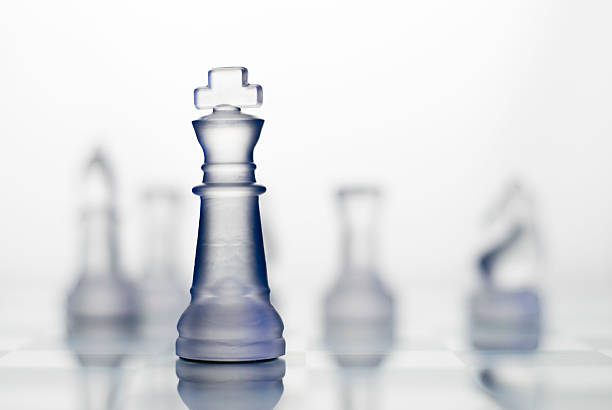 King chess piece. Very shallow depth of field created in camera.