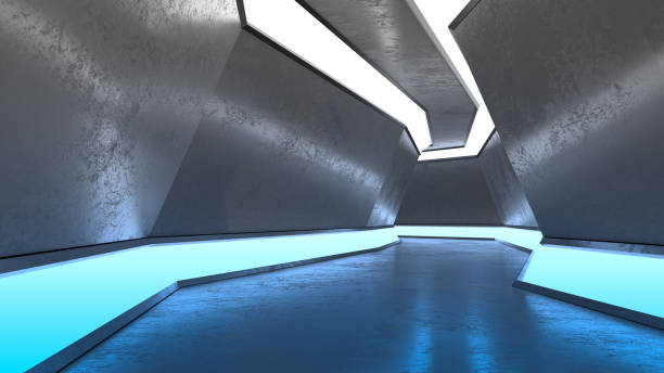 istock Futuristic Tunnel with Neon Lights 1351575755