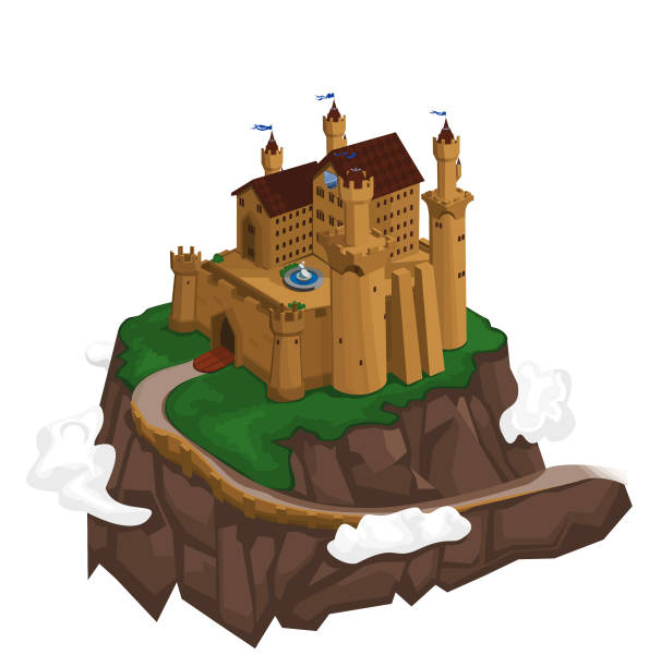 Château en montagne - Illustration vectorielle
