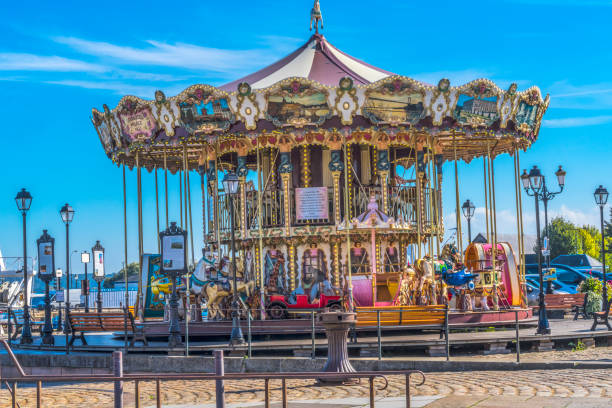 istock Merry Go Round Inner Harbor Honfluer France 1351601058