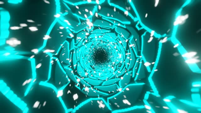 Seamlessly Looped Vj Abstract Satisfying Trip In Colorful Circular Endless Tunnel Background
