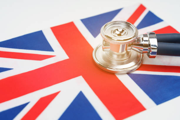 There is a stethoscope on the flag of Great Britain
