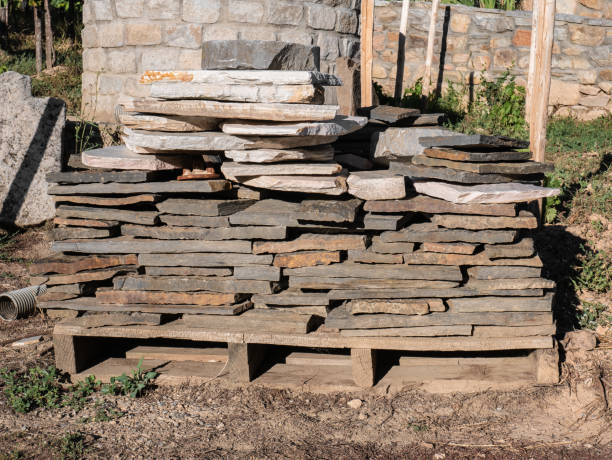 istock Blocks of piled up and stacked 1351620498
