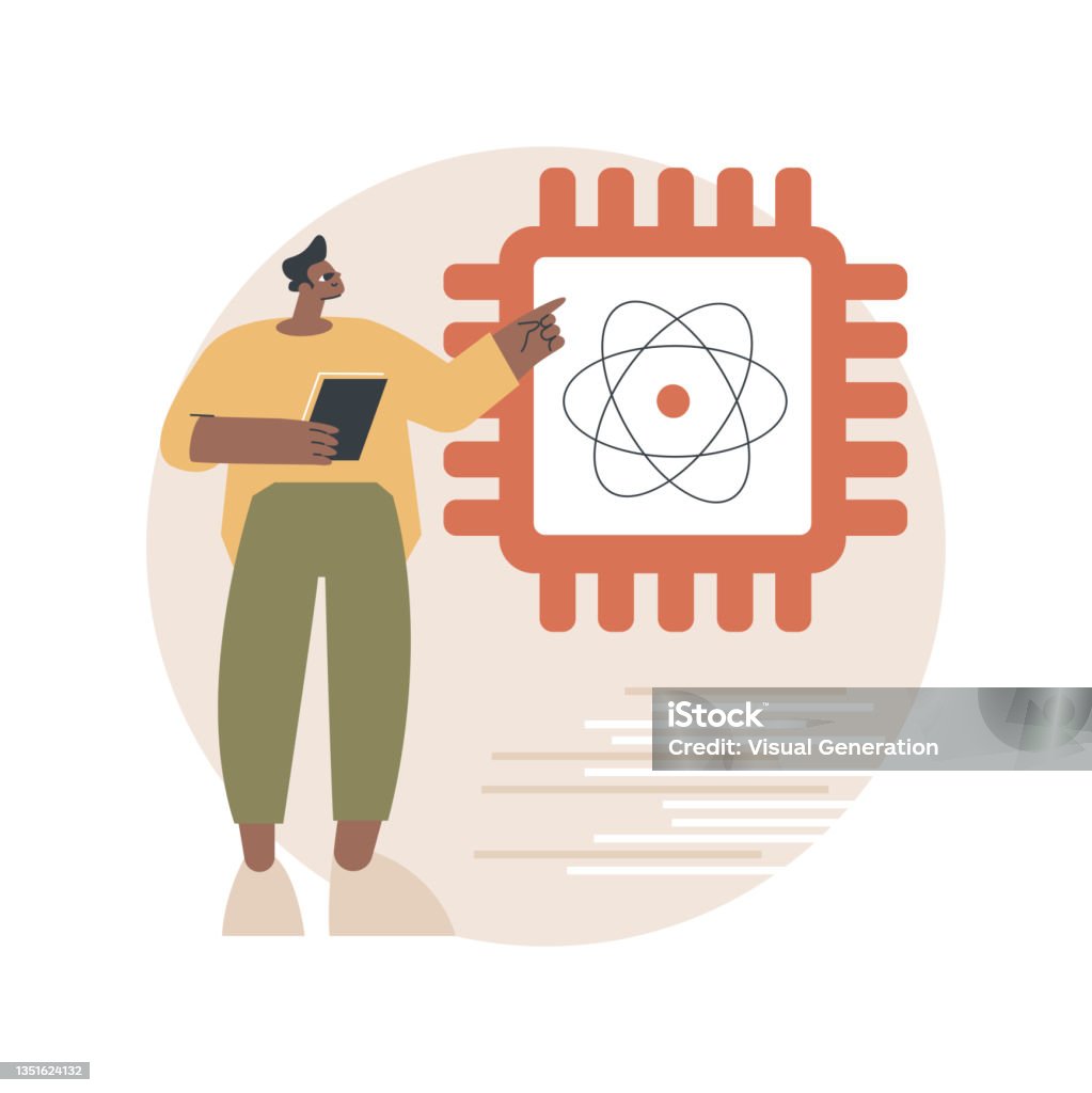 Quantum Computing Abstract Concept Vector Illustration Stock ...