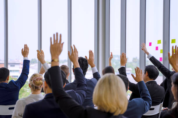 istock White collar workers are engagement and meeting. 1351628100