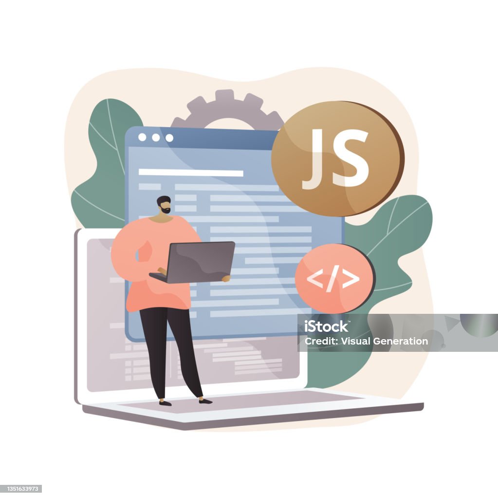 Javascript Abstract Concept Vector Illustration Stock Illustration ...