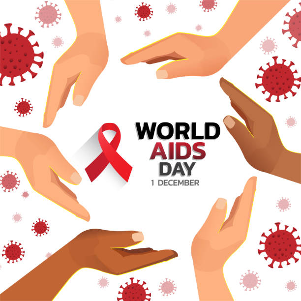 всемирный день борьбы со спидом - world aids day stock illustrations