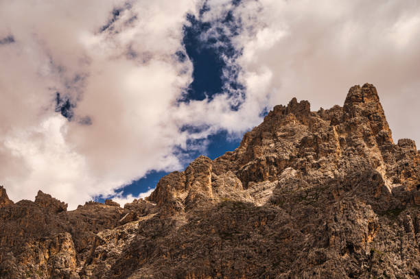 views of Mount Catinaccio group during a summer day, Dolomites, Italy