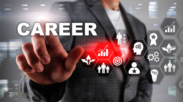 istock Acceleration concept personal development growth. Career business on blurred abstract background. Mixed media 1351644852
