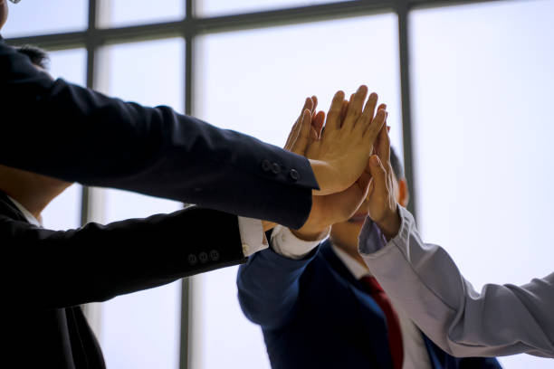 istock White collar workers engagement and meeting. 1351648160