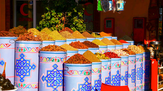 Spices Street shopping shopping  in Morocco, Marrakesh