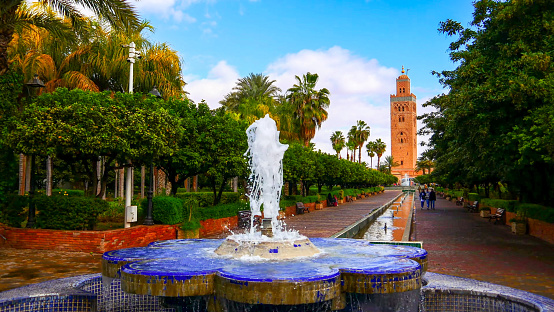 Kutubiyya Mosque or Koutoubia Mosque is the largest mosque in Marrakesh, Morocco\nJami' al-Kutubiyah, Kutubiya Mosque, Kutubiyyin Mosque, and Mosque of the Booksellers
