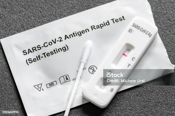 Negative Covid19 Antigen Test Kit Stock Photo - Download Image Now - Coronavirus, Medical Test, Scientific Experiment