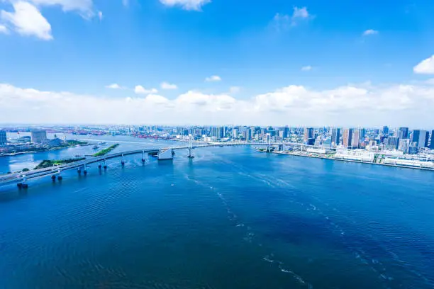 Aerial photo of Rainbow Bridge