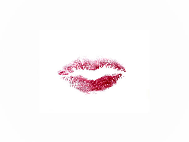 istock Pink lips lipstick against white background 1351657324