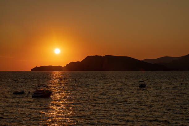 istock Beautiful sunset over adriatic sea 1351659915