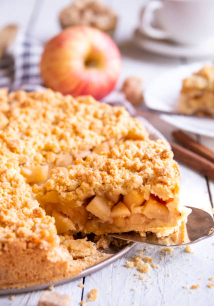 istock Apple pie, traditional homemade fruit cake with cinnamon 1351665822