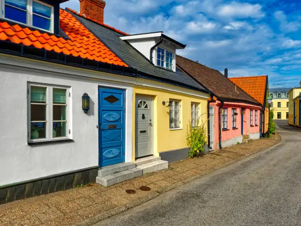 Street scene from the Swedish town of Ystad Sweden