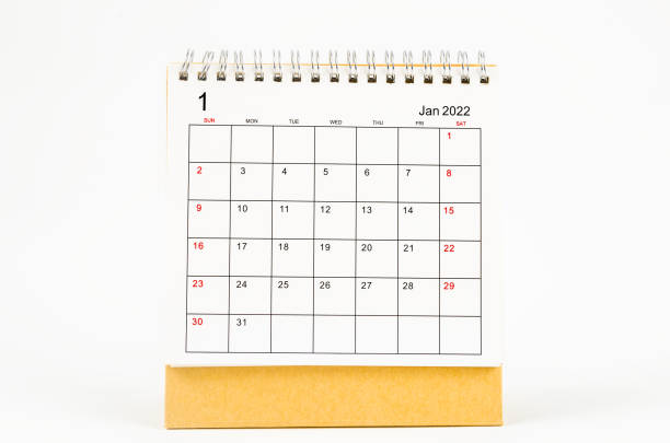 istock The January 2022 desk calendar 1351666257
